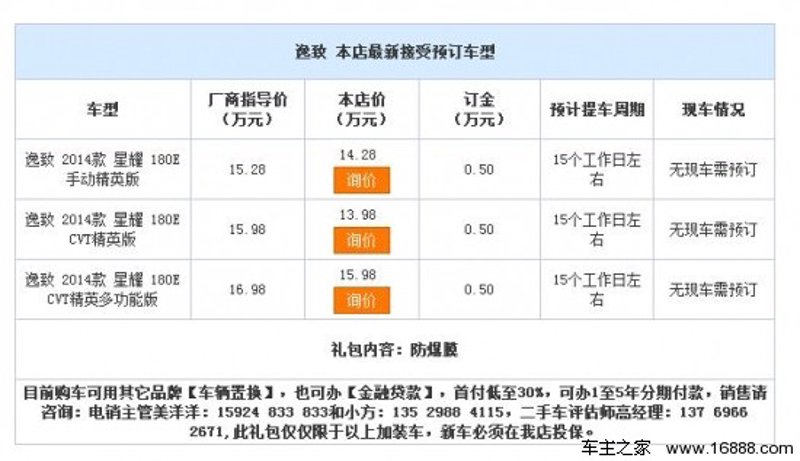 新车购买咨询